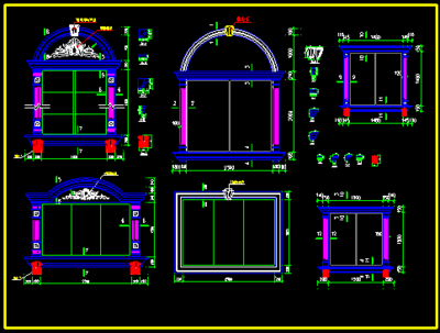 常用的几十种欧式建筑室内装饰cad设计图块